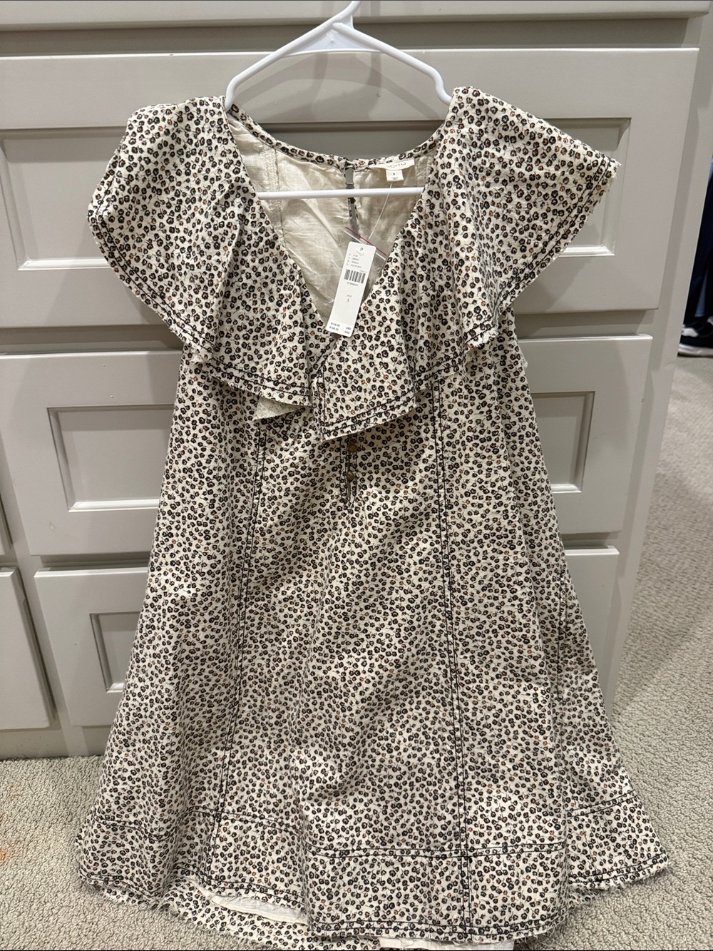Anthropologie leopard pilcro dress